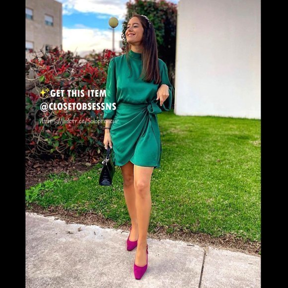 ZARA Short Dress with Knot Detail* - Picture 12 of 16